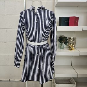 Stripe shirtdress NWT